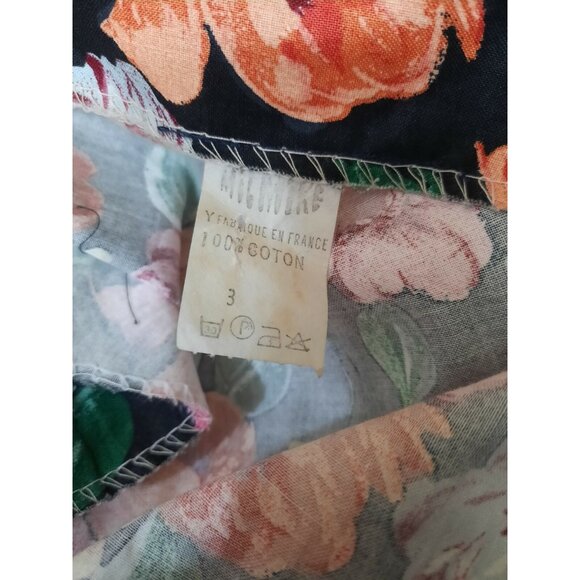 Vintage 80s Belted Floral Dress Prom Party S Retro 50s Sleeveless Crinoline - Picture 13 of 13